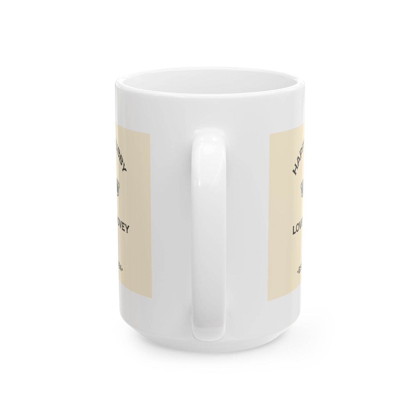 HAPPY HUBBY/ LOVEY DOVEY   COFFEE MUG (15oz)