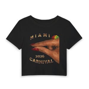 Miami Carnival 2026 Women's Baby Tee – "The Tea" Crop Top - Thumbnail Image 5