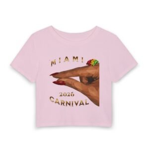 Miami Carnival 2026 Women's Baby Tee – "The Tea" Crop Top - Thumbnail Image 7