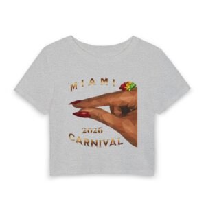 Miami Carnival 2026 Women's Baby Tee – "The Tea" Crop Top - Thumbnail Image 3
