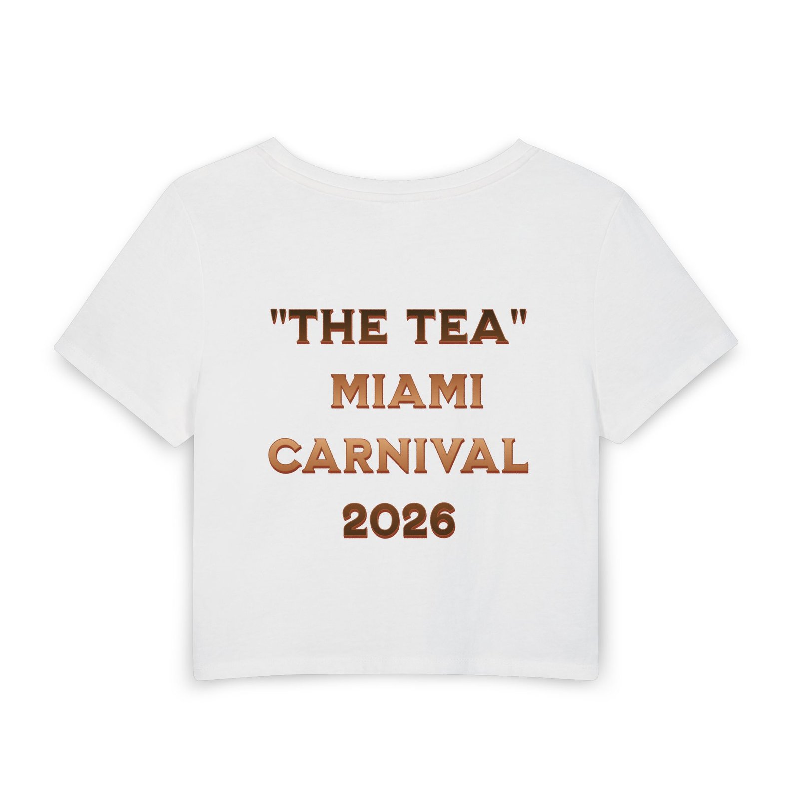 Miami Carnival 2026 Women's Baby Tee – "The Tea" Crop Top - Image 2