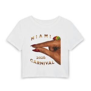 Miami Carnival 2026 Women's Baby Tee – "The Tea" Crop Top - Thumbnail Image 1